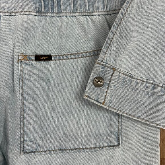 NEW Lee Union Alls Denim Coveralls Utility Jumpsuit Light Wash Sz S - Picture 15 of 16
